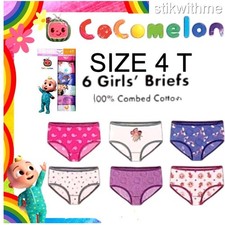 CoComelon Toddler Girls 6-PACK BRIEFS PANTIES Underwear SIZE 4 T NEW in Pkg.