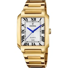 FESTINA F20678/1 Gents Gold Tone Case/Bracelet Date Dial Quartz 2 Year Warranty