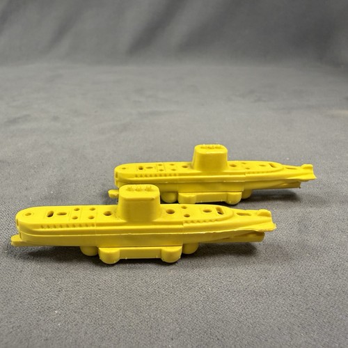 Vintage Kellogg's Cereal Premium - Action Mini Baking Soda Submarine Lot of 2