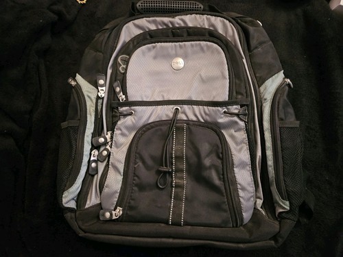 Dell Pro 15 Laptop Backpack Black Gray Computer Bag Travel School Hiking - 6 Zip