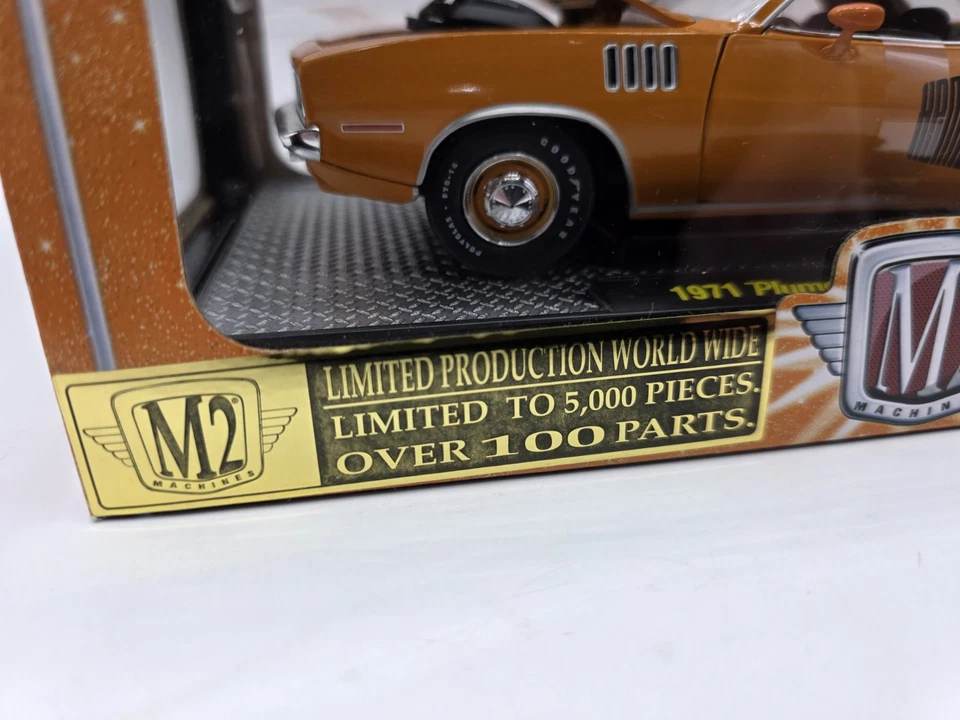 M2 Machines Detroit Muscle 1971 Plymouth Hemi Cuda Limited 🔥 New 1:24 - Image 2 of 4