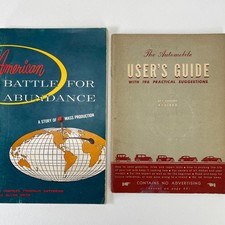 Vintage GM General Motors Booklet Lot User Guide & History Mass Production 1950s