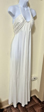 Vintage White Maxi Halter Party , Wedding, Formal Dress Size Small