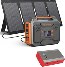 300W Solar Generator  65W Power Bank - Ideal for Camping  Emergencies