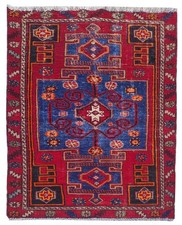 Genuine Hand Knotted Antique Tribal Hamidoun Wool Area Rug 7 x 4 Ft