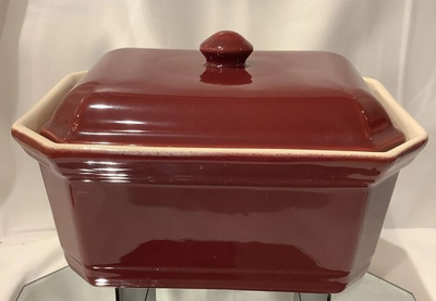 #ad Emile Henry 58 91 OCTAGONAL Lidded Dish in Cranberry FRANCE $34.95