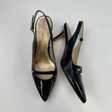 Lilly Pulitzer Kitten Heel Women 8.5 Sling Back Strap Brazil Work Party Core Go