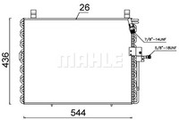 Mahle AC 357 000S Kondensator, Klimaanlage FüR MERCEDES-BENZ 124 Stufenheck (W12