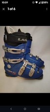 Lange Blue and Grey Alpine Ski Boots Men's Size 8 US. 41 EU Used Great Condition