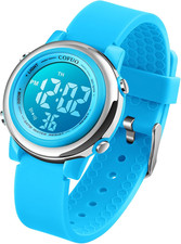 Cofuo Kids Digital Sport Waterproof Watch for Girls Boys, Kid Sports Outdoor LED