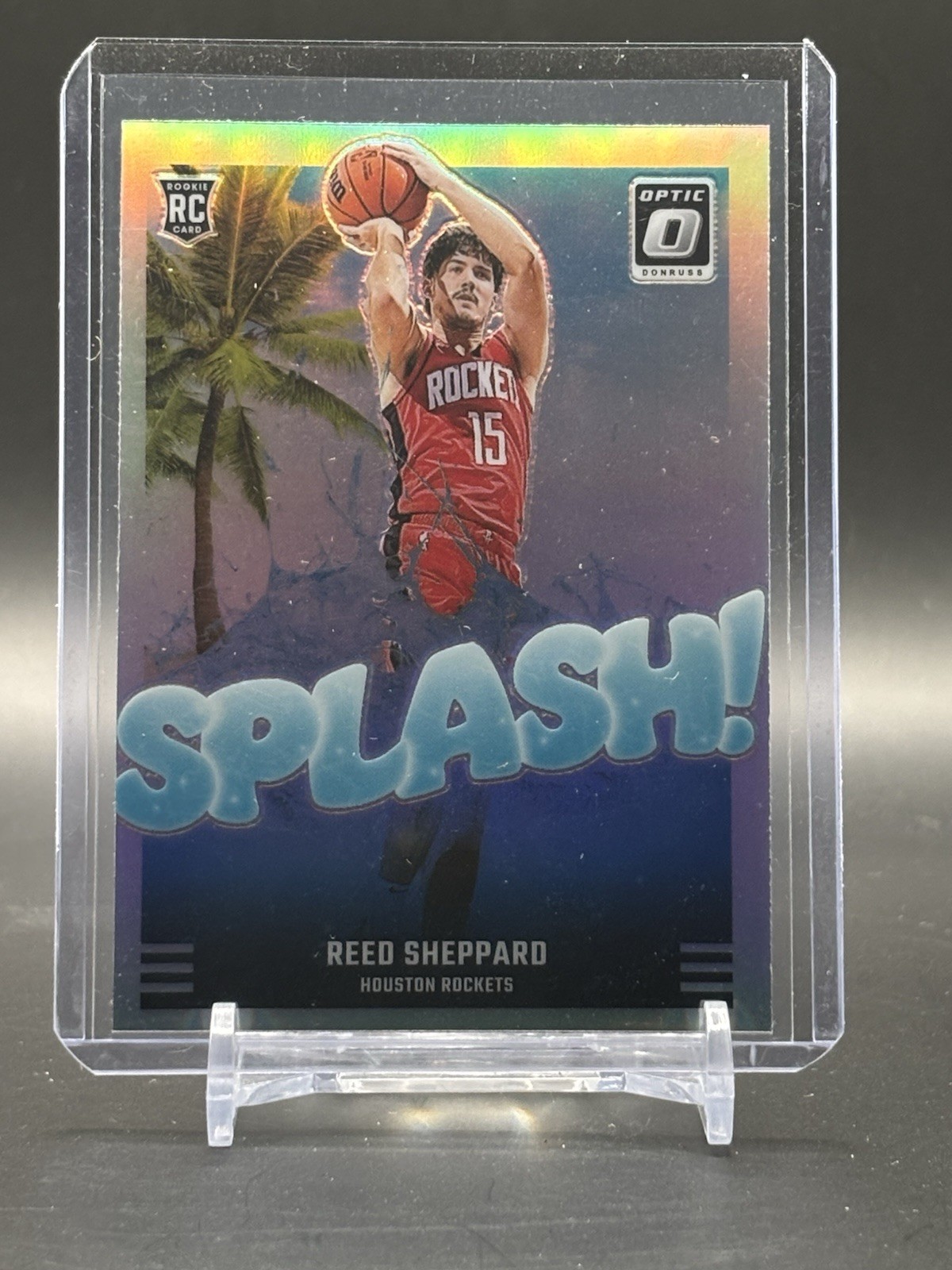 2024-25 Donruss Optic Basketball Reed Sheppard Splash Silver Holo #13