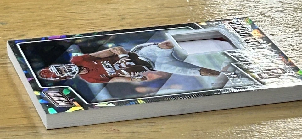 2019 Panini Father's Day BAKER MAYFIELD Player Worn Patch 17/25 Cracked Ice - Image 4 of 4