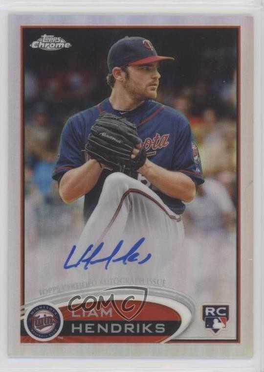 2012 Topps Chrome Rookie Auto Refractor 275/499 Liam Hendriks #154 Auto RC e1e