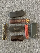 Antique Vintage Eyeglass Case Lot 7 Leather Plastic Eyewear Memorabilia