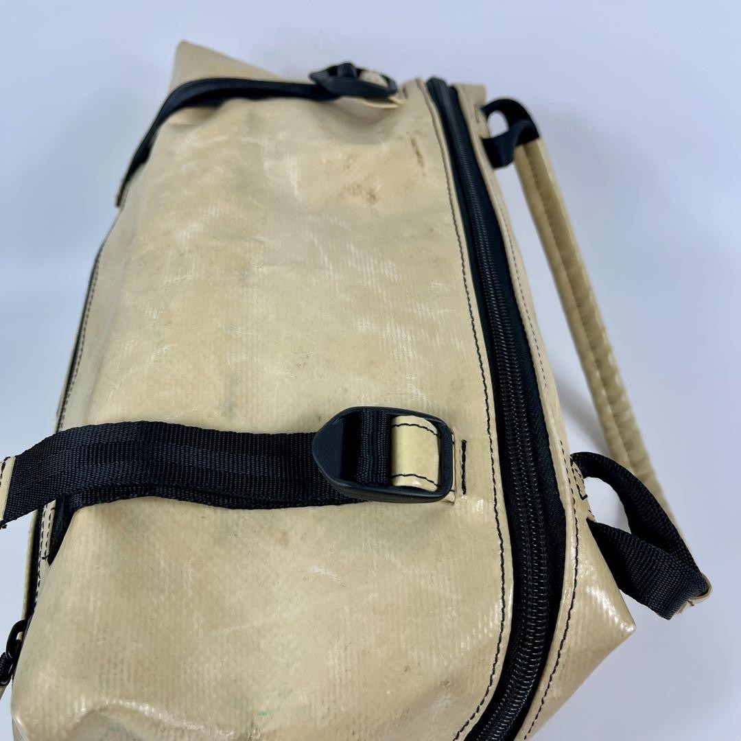 Freitag F60 JOAN Handbag Beige and Green Recycled Tarpaulin