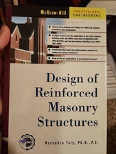 Design of Reinforced Masonry Structures by Narendra Taly (2000, Hardcover)