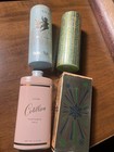 Vtg AVON Lot of Perfumed Talc Cotillion w/ box April Showers Heaven Sent 70s — photo 1