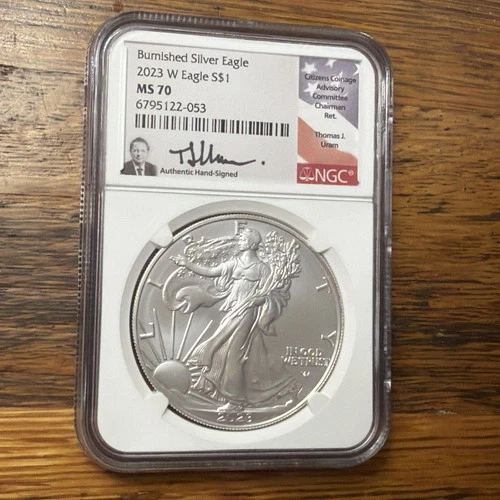 NGC 2023-W MS70 Burnished American Silver Eagle 🇺🇸