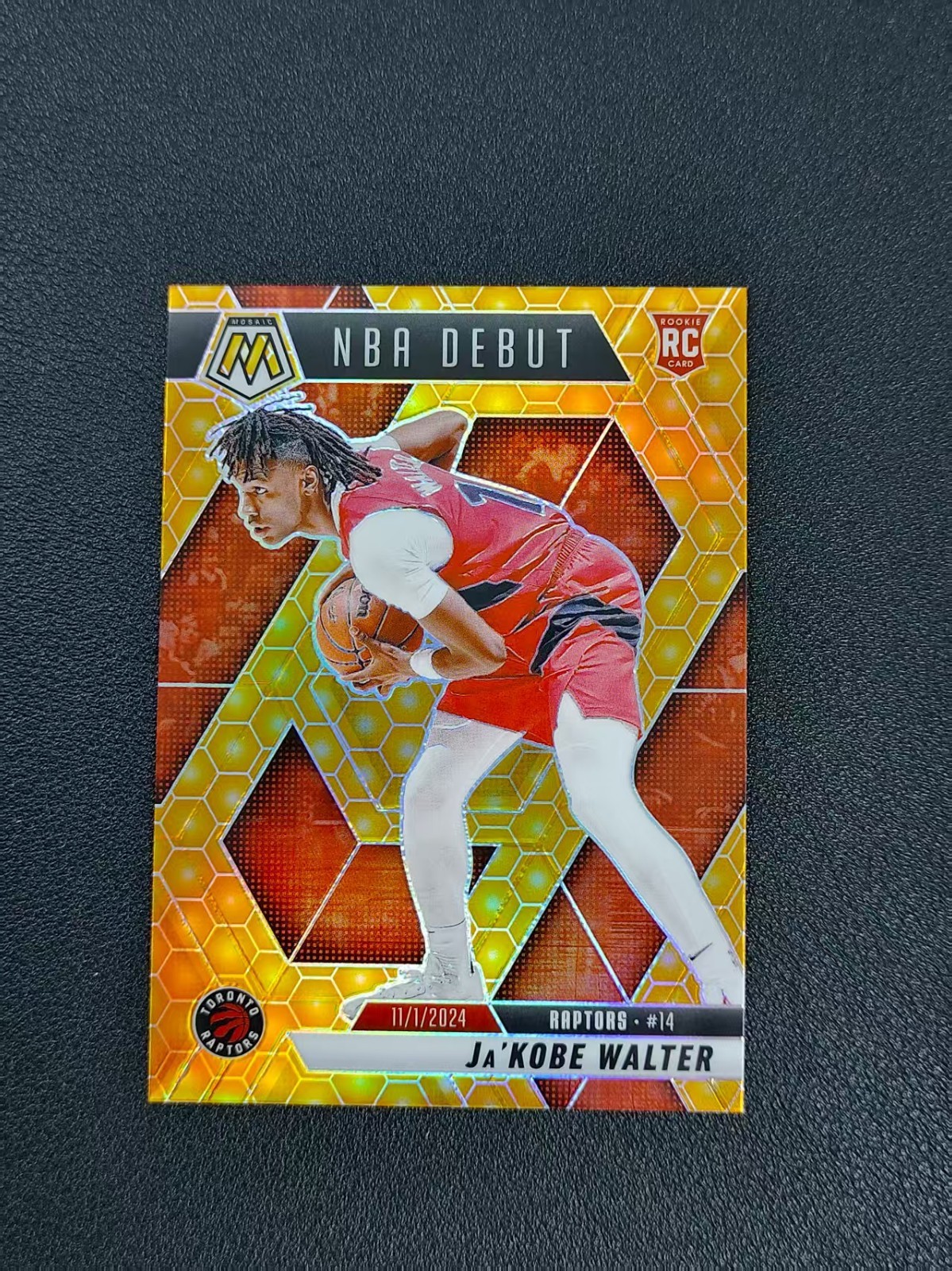 2024-25 Panini Mosaic Ja'kobe Walter RC Honeycomb Prizm #253 ZZK