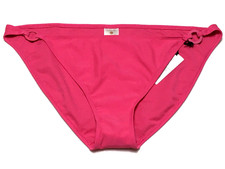 Shade  Shore L 12-14 Pink Low Rise High Leg Cheeky Ring Detail Bikini Bottom