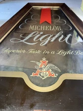 Anheuser-Busch Vintage Michelob Light Mirror Good Condition