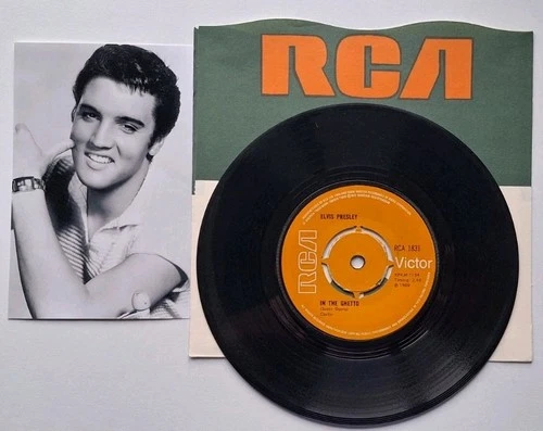 Elvis Presley In The Ghetto 1969 RCA Records Original UK 7"Single 🇬🇧