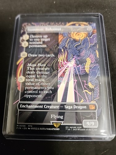 Summon: Bahamut - Borderless - Regular - Final Fantasy - Mythic - Magic MTG #356 - Foto 4 di 7