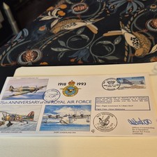 75th Anniversary of the Royal Air Force signed stamp First Day cover