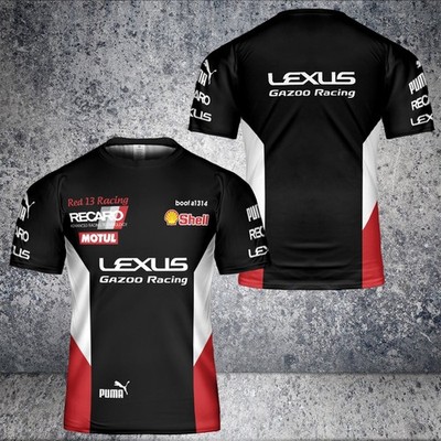 NEW Custom Name Men's Lexus Gazoo Racing Logo 3D polyester Shirt Size S-5XL