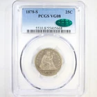 1878-S 25C PCGS/CAC VG8 - Liberty Seated Quarter