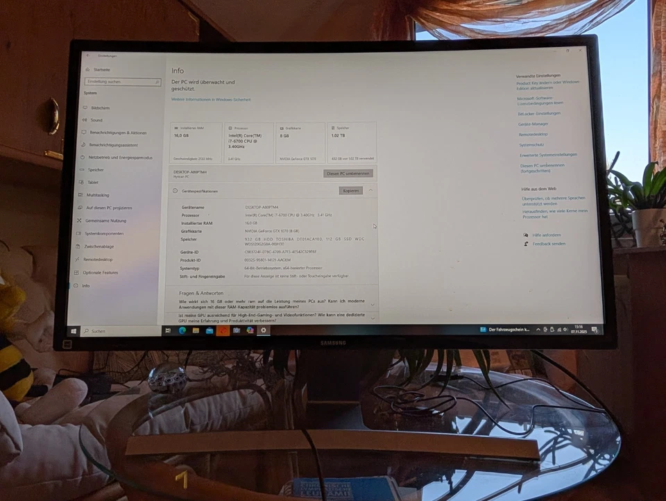 Samsung 27 Zoll Curved Monitor