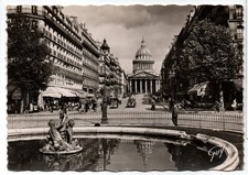 CPSM PARIS - rue Soufflot et le Panthéon 1949 vintage cars SIMCA