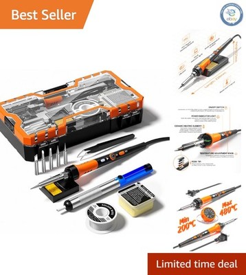 Adjustable Temperature Soldering Iron Kit   Complete Tools for Electronics & DIY
