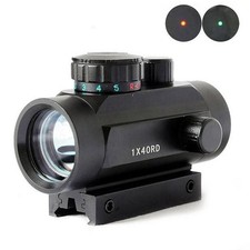 1x40  Red Green Laser Sight Scope Airsoft Air Rifle Pistol 11/20mm Rail UK