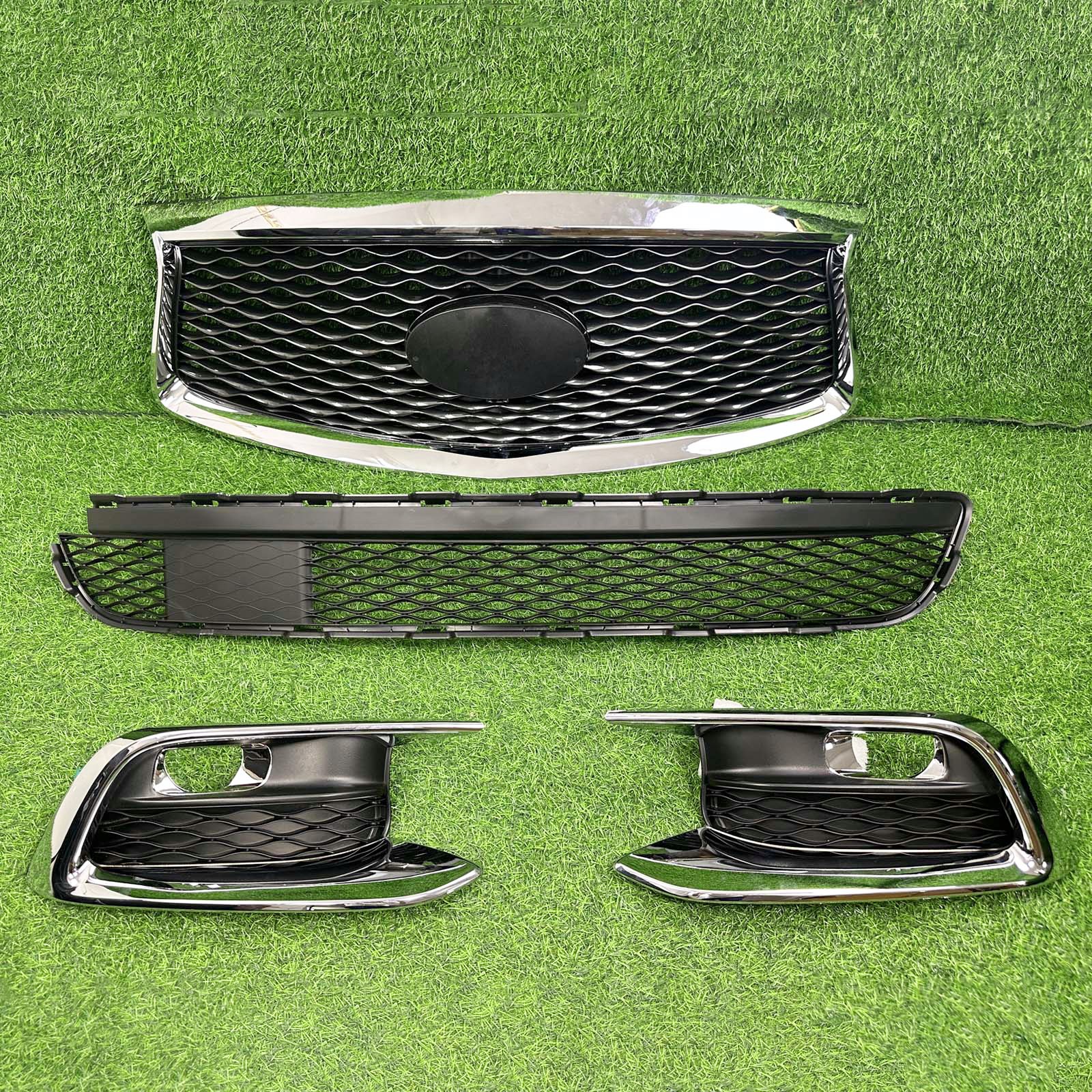 4PCS For 2016-2020 Infiniti QX60 Front Bumper Cover Grille Fog Light Bezel Cover