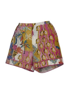 True Destinations Resort Wear Tropical Floral Pull On Shorts 4'' Inseam Large