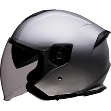 Z1R Road Maxx 2.0 Open Face 3/4 Helmet - Gloss Silver - Adult Size 3XL