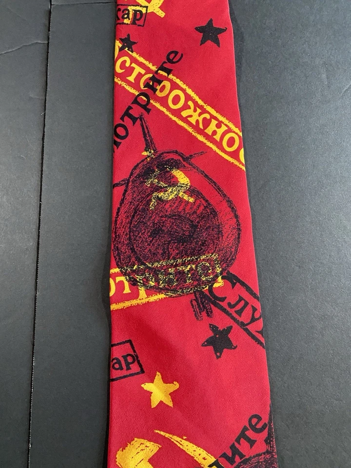 Gravata masculina Manhattan Beatles costas na URSS gravata vintage seda EUA - Imagem 3 de 4