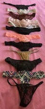 Vintage lote 11 PINk/ Victoria  S Secrets Thong/string PANTIES 5677
