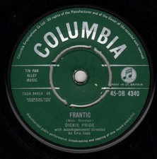 Dickie Pride - Primrose Lane - Used Vinyl Record 7 - C8100z