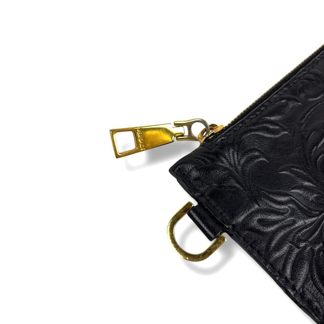 Versace Medusa Barocco Leather Clutch Black Used thumbnail 8
