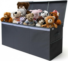 Extra Large Toy Storage Organizer with Lid - Sturdy, Collapsible Toy Chest Stora