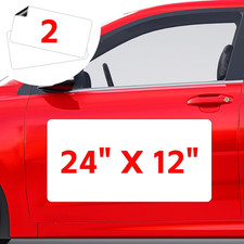 2 Pack Blank Car Magnets, 24" X 12" Car Door Magnets Signs  Rounded Corners Mag