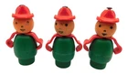 Fisher Price Little People Wooden Snorky Firemen Toys Vintage Lot of 3 Wood