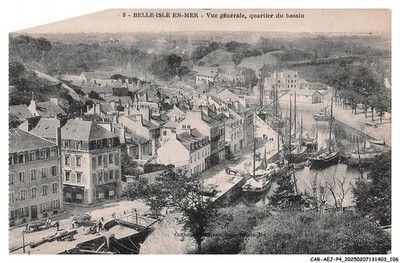 CAR-AEJP4-0168-56 - BELLE-ILE-EN-MER - General view of the basin district
