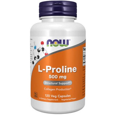 L-Proline 500 mg 120 Vcap By Now Foods