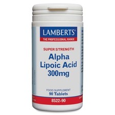 Lamberts Alpha Lipoic Acid 300mg Tablets (90). BBE 07/2028
