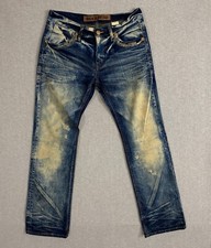 BUCKAROO Vintage Original Distressed Jeans Mens 34x33 Indigo Acid Wash Relax