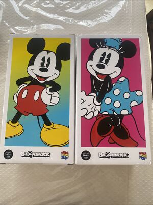 Bearbrick 400 Disney Mickey Mouse AND Minnie Mouse COMBO MediCom