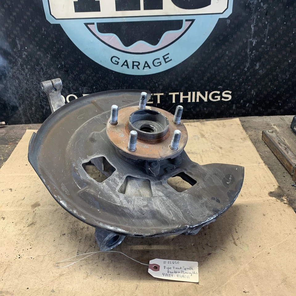 12-22 Infiniti Q50 Husillo Delantero Derecho Nudillo con Buje de Cojinete 40014-4GA0A Foto 2 de 4